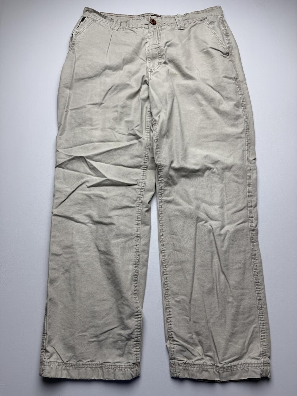 RedHead Pants Mens 36x32 Beige Carpenter Relaxed Fit Canvas Workwear Outdoor